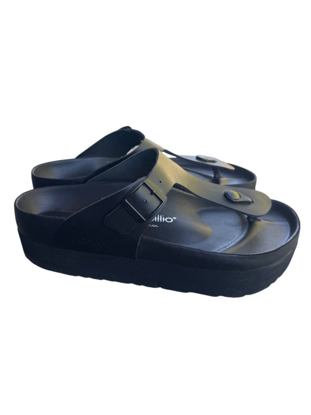 Papillio by Birkenstock Gizeh Platform Sandals Black Womens Size 41 EU 10 L